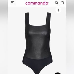 Commando Faux Leather Squareneck Body Suit
